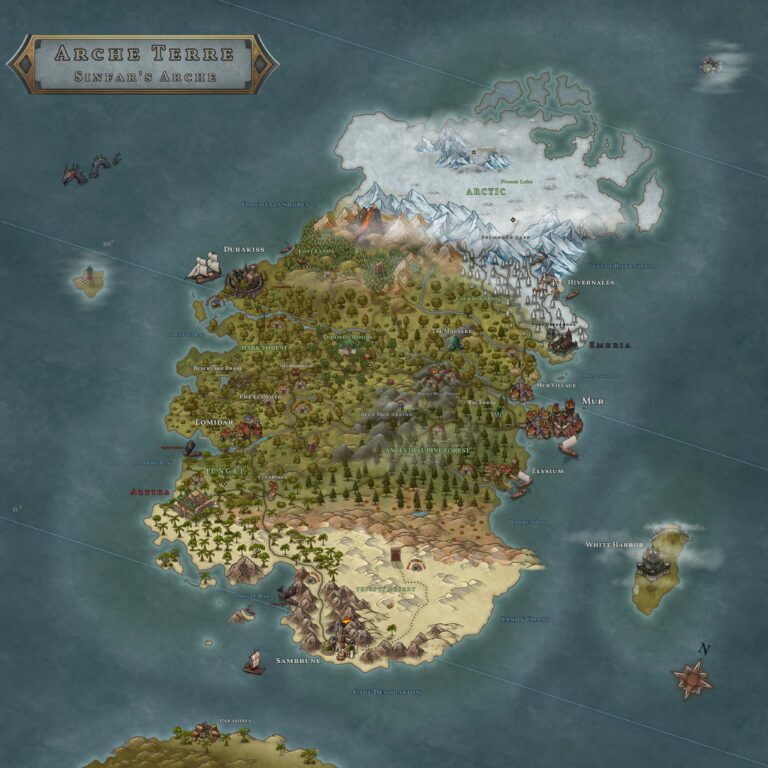 Map of the Arche Terre