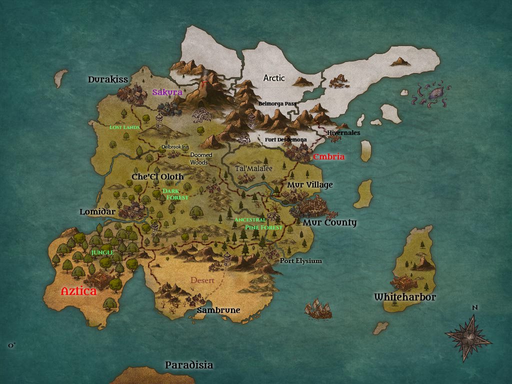 It's a general map of Archeterre, an imaginary land from Sinfar Roleplay Server