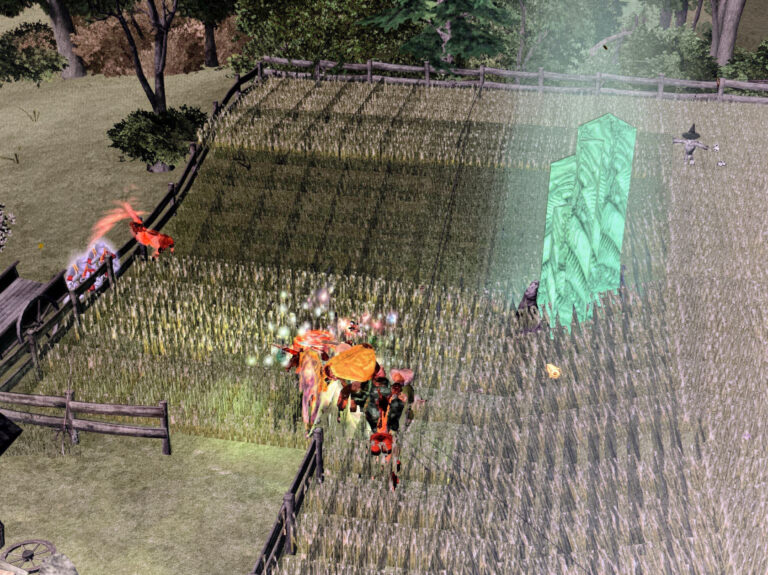A fierce battle in the Durakiss Fields between Royal Forest Marquis Khovuk's adventurers and Raveners, with a Hive rock formation in the background