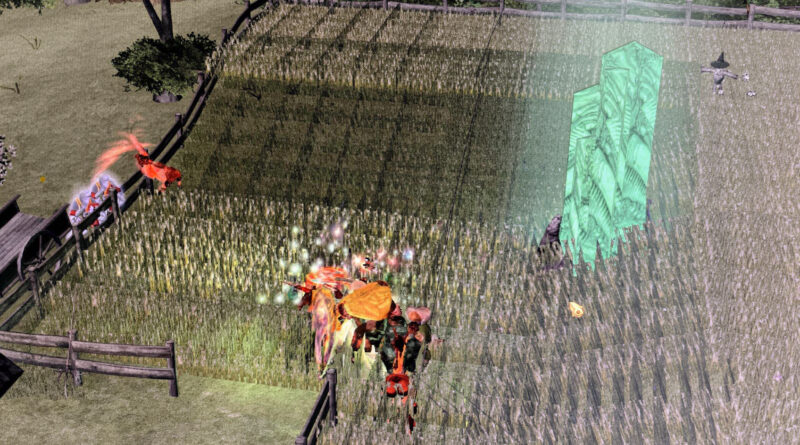 A fierce battle in the Durakiss Fields between Royal Forest Marquis Khovuk's adventurers and Raveners, with a Hive rock formation in the background